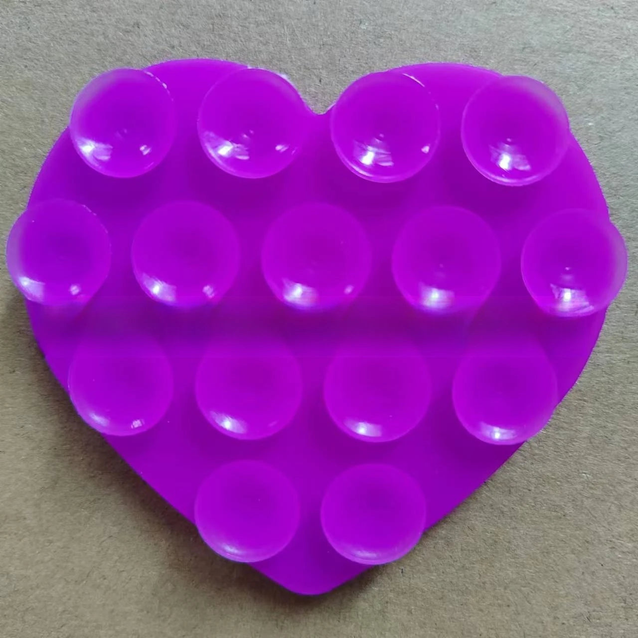 Heart Shaped Double-sided Silicone Suction Cup Phone Sticker Self-adhesive Anti Slip Suction Phone Support Bracket Suction Cup
