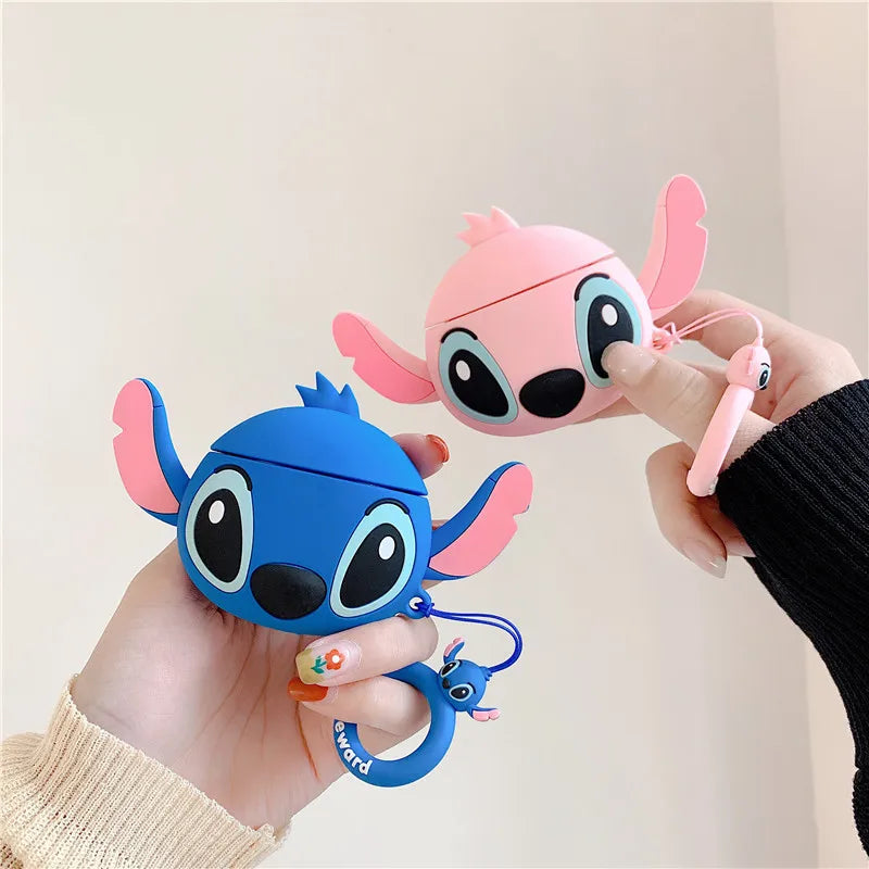 Cute Cartoon Stitch Silicone Cases For Airpods 1 2 3 4 Protective Bluetooth Wireless Earphone Charging Cover For Airpods Pro 2nd