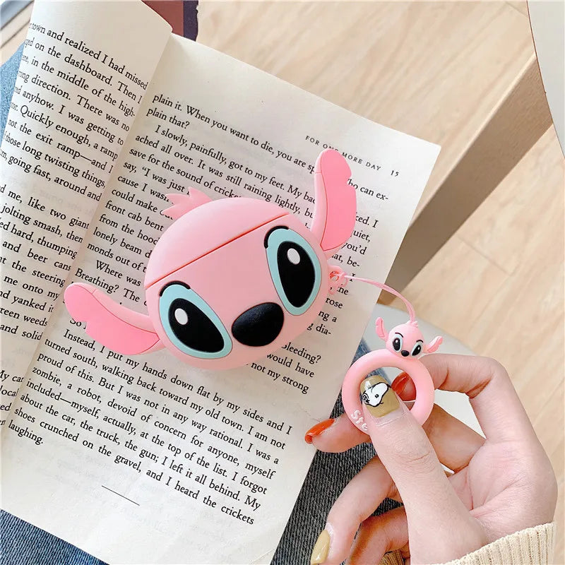 Cute Cartoon Stitch Silicone Cases For Airpods 1 2 3 4 Protective Bluetooth Wireless Earphone Charging Cover For Airpods Pro 2nd