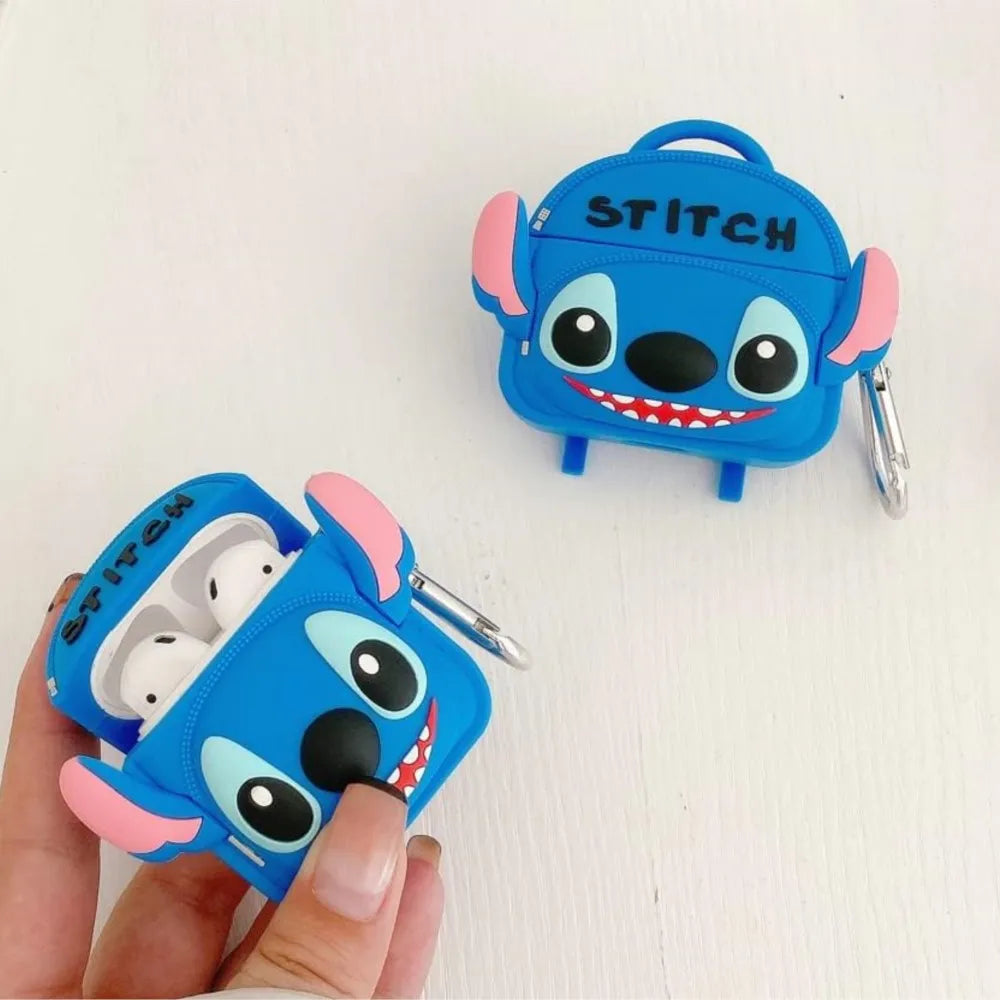 For Airpods 1 2 3 4 Pro Pro 2 Backpack Stitch Silicone Earphone Case Accessories Cover