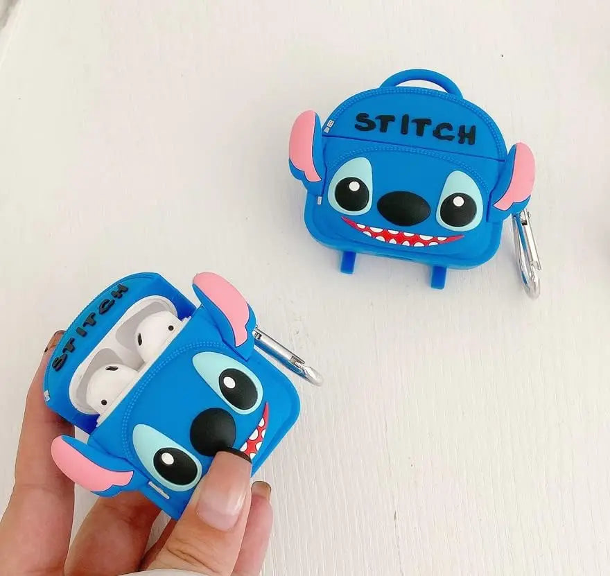 For Airpods 1 2 3 4 Pro Pro 2 Backpack Stitch Silicone Earphone Case Accessories Cover