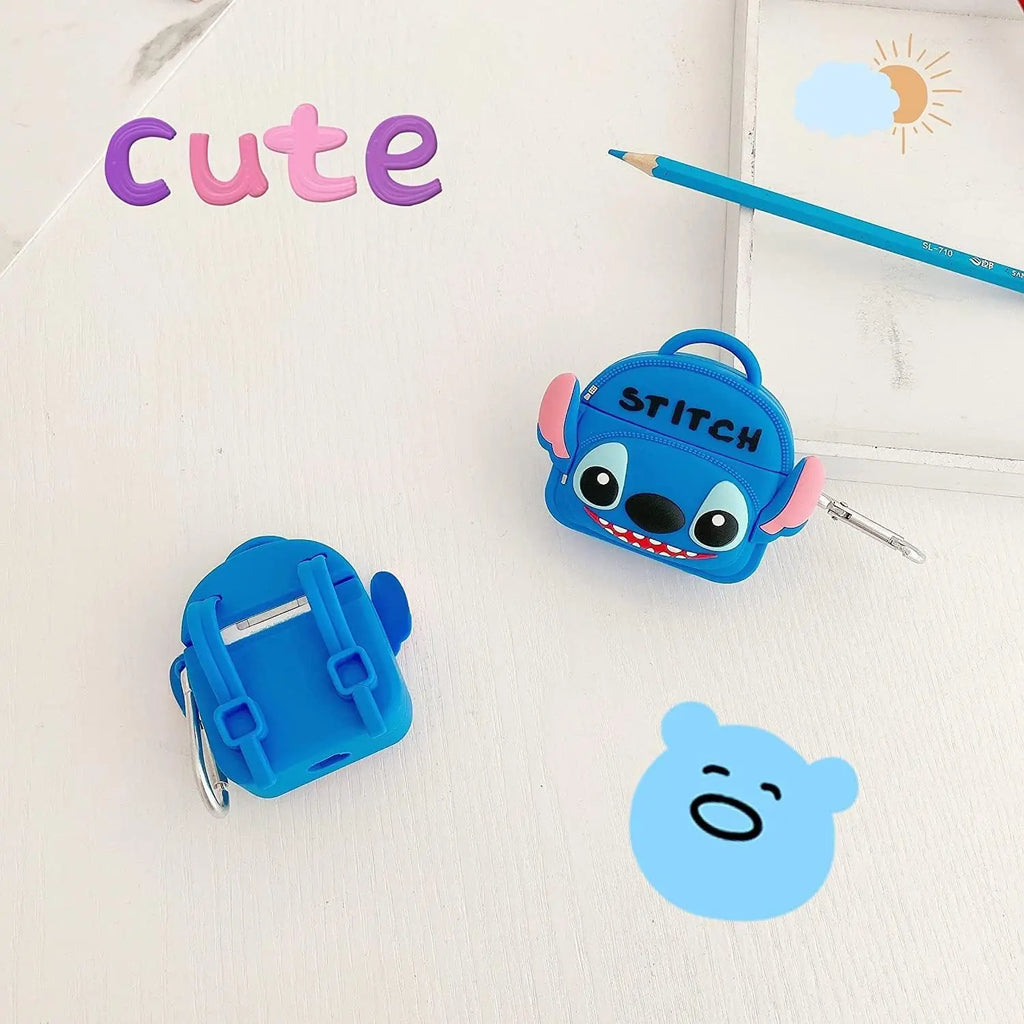For Airpods 1 2 3 4 Pro Pro 2 Backpack Stitch Silicone Earphone Case Accessories Cover