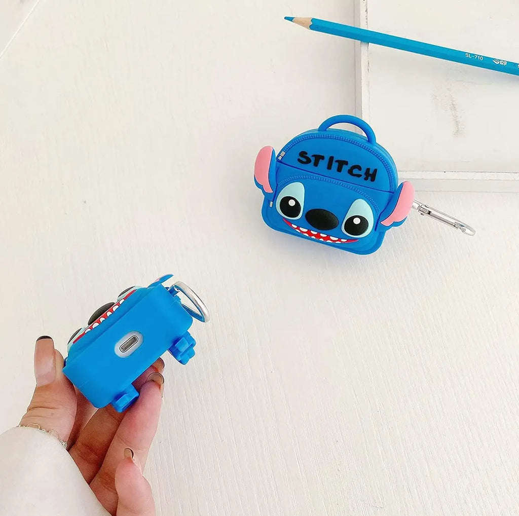 For Airpods 1 2 3 4 Pro Pro 2 Backpack Stitch Silicone Earphone Case Accessories Cover