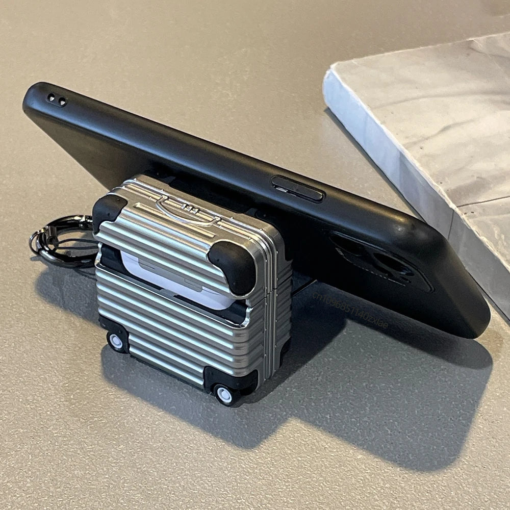 Fashion Individual Suitcase for Airpods Pro2 Trendy Luggage Protective Case for Airpods 4 Drop-proof Headphone Case