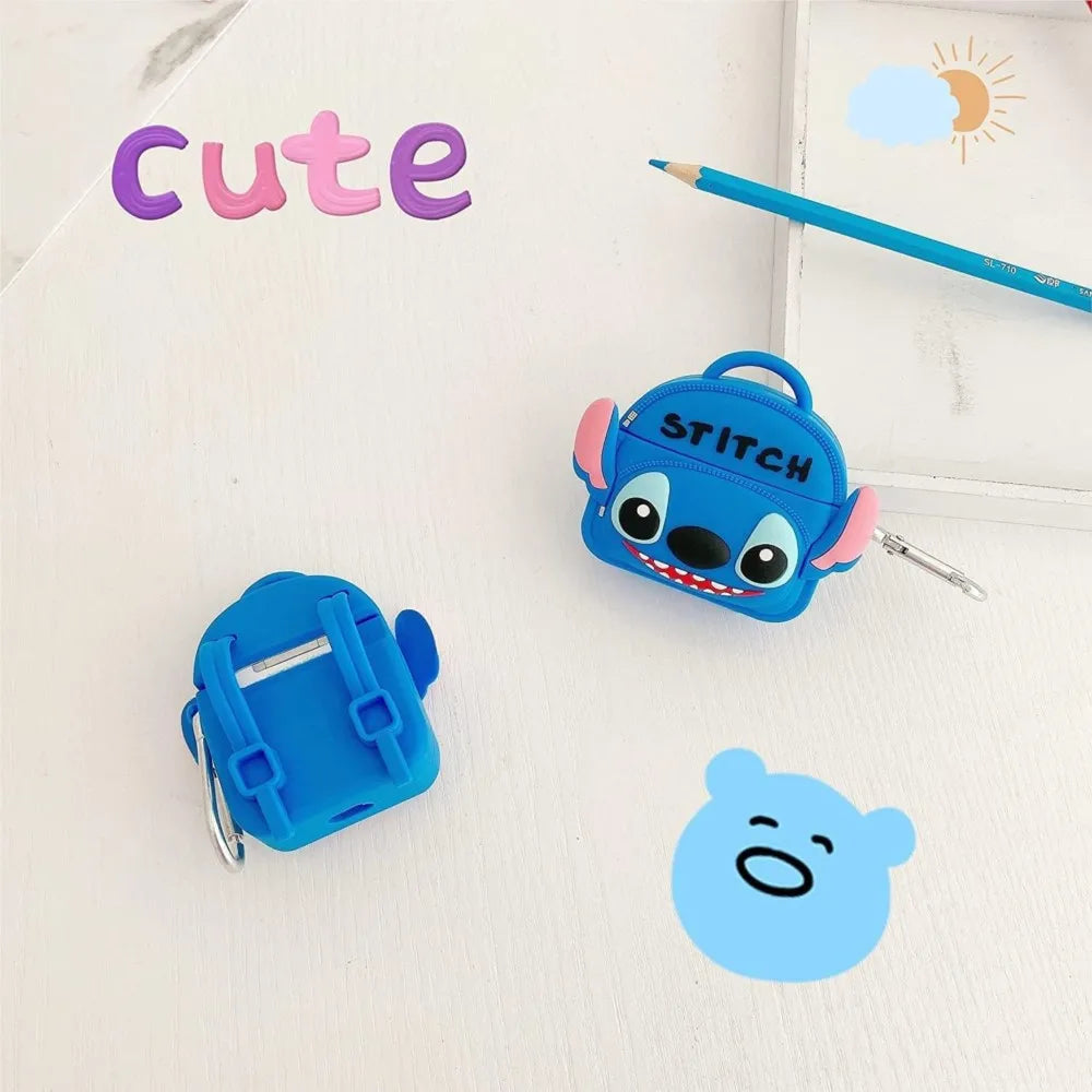 For Airpods 1 2 3 4 Pro Pro 2 Backpack Stitch Silicone Earphone Case Accessories Cover