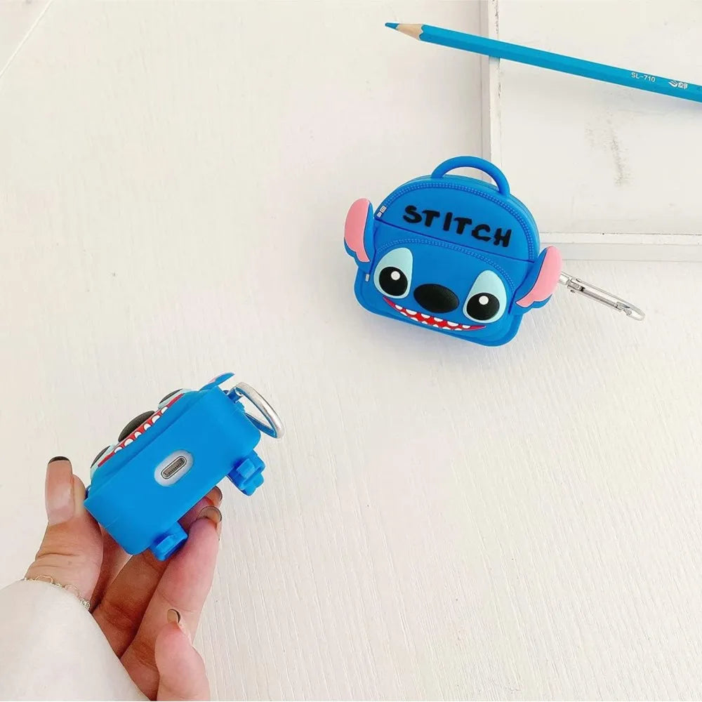 For Airpods 1 2 3 4 Pro Pro 2 Backpack Stitch Silicone Earphone Case Accessories Cover