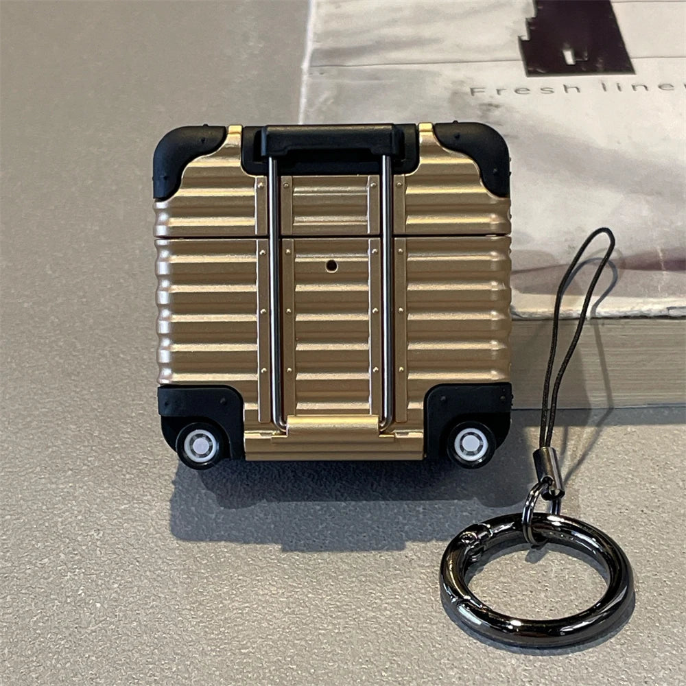 Fashion Individual Suitcase for Airpods Pro2 Trendy Luggage Protective Case for Airpods 4 Drop-proof Headphone Case