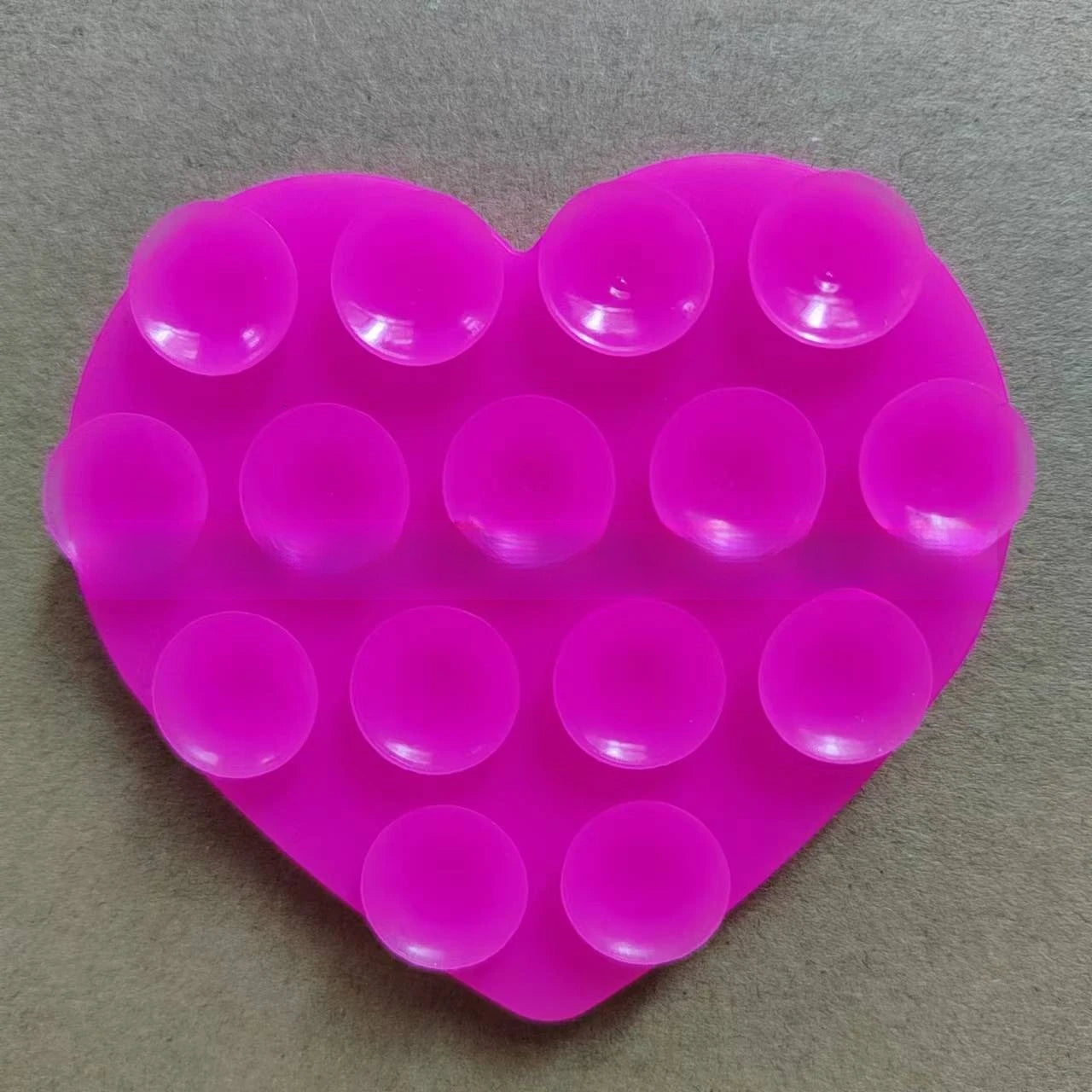 Heart Shaped Double-sided Silicone Suction Cup Phone Sticker Self-adhesive Anti Slip Suction Phone Support Bracket Suction Cup