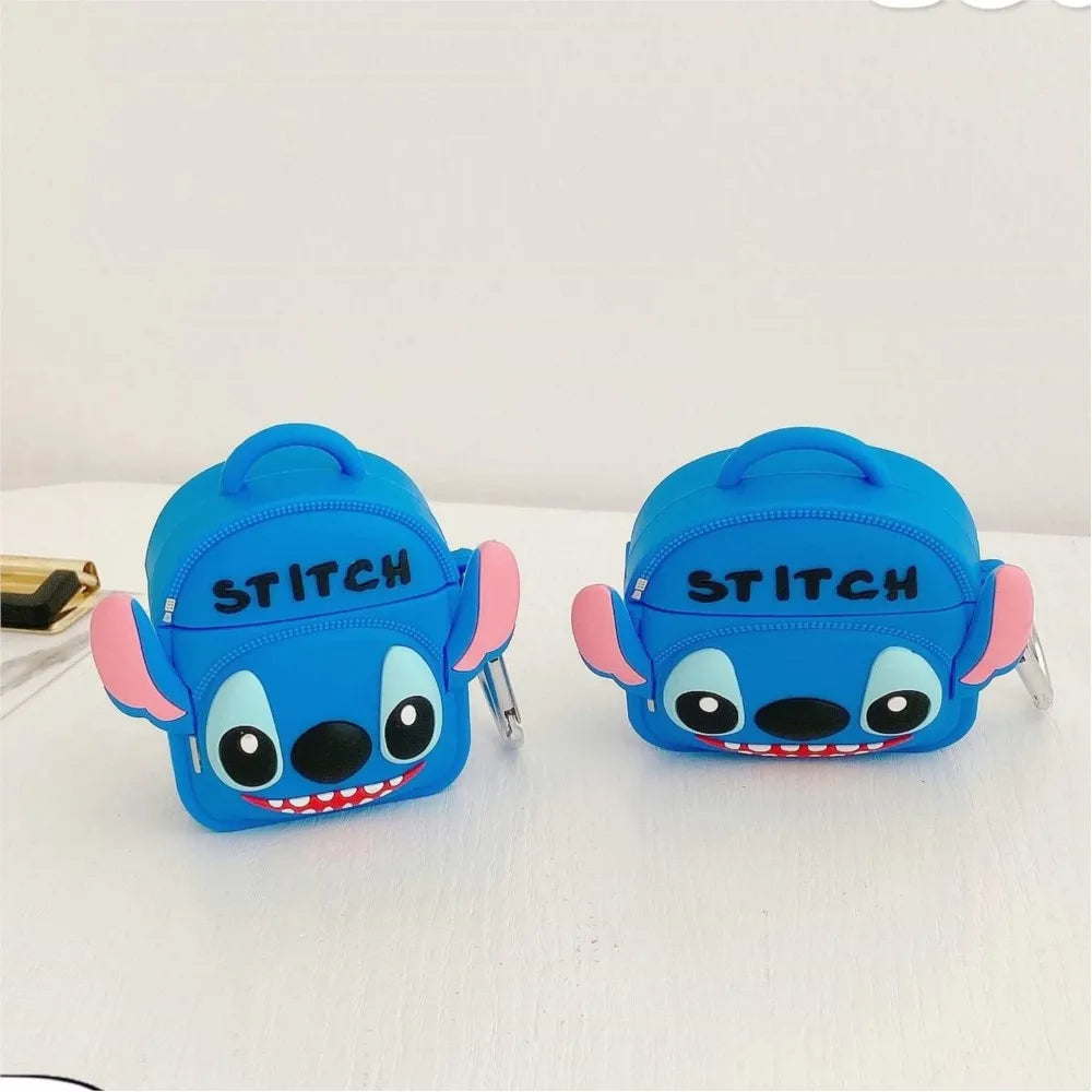 For Airpods 1 2 3 4 Pro Pro 2 Backpack Stitch Silicone Earphone Case Accessories Cover