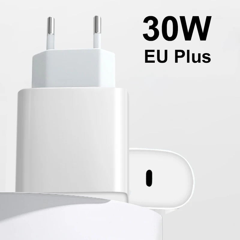 30W PD3.0 Quick Charger  For iPhone 11 13 12 14 Pro Max XR XS SE 8 Plus Fast Charging USB C Cable Phone Chargers Accessories