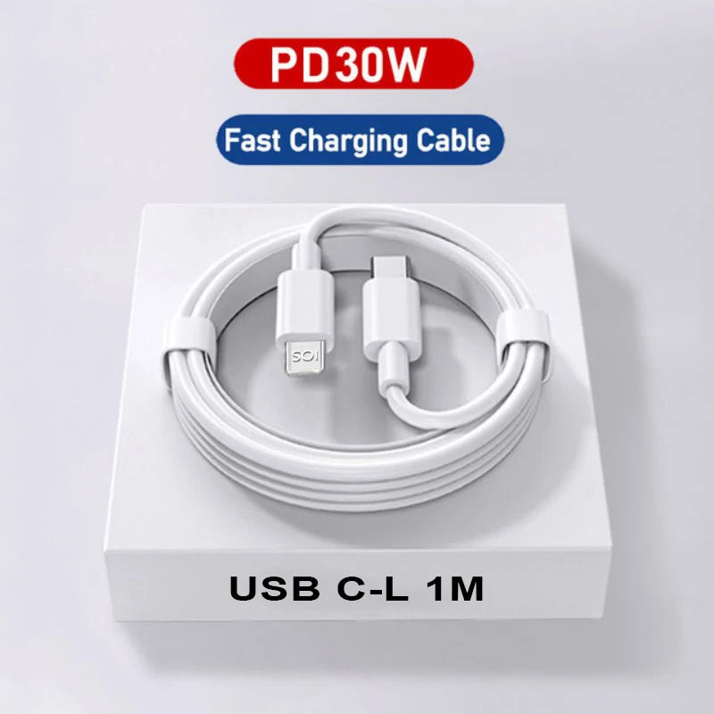 Cable For iPhone 15 Pro Max PD3.0 30W USB C Fast Charger For iPhone 14 13 12 11 Pro Max X XS XR 8 Plus Fast Charging Cable