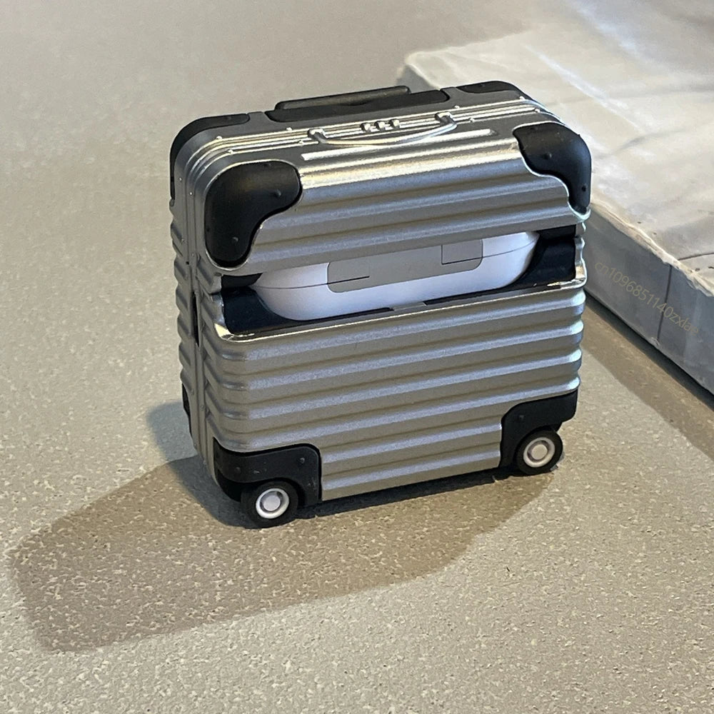 Fashion Individual Suitcase for Airpods Pro2 Trendy Luggage Protective Case for Airpods 4 Drop-proof Headphone Case